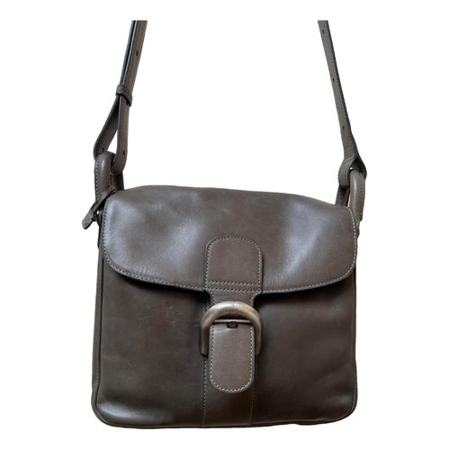Pre-owned Delvaux Leather Crossbody Bag In Grey