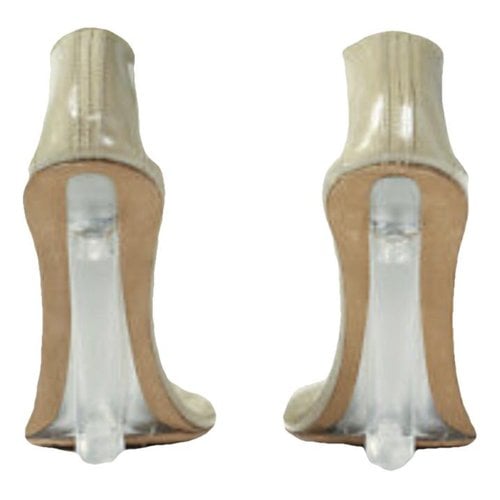 Pre-owned Yeezy Patent Leather Heels In Beige