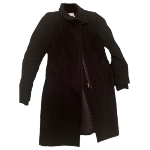 Pre-owned Costume National Velvet Coat In Black