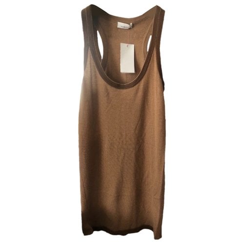 Pre-owned Pinko Cashmere Camisole In Camel