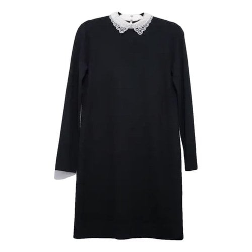 Pre-owned Club Monaco Wool Mini Dress In Black