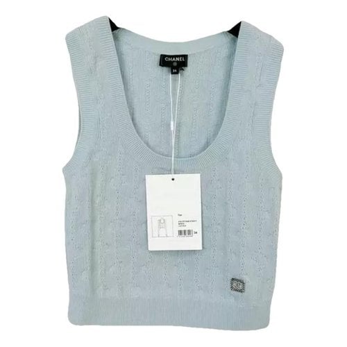 Pre-owned Chanel Cashmere Vest In Blue
