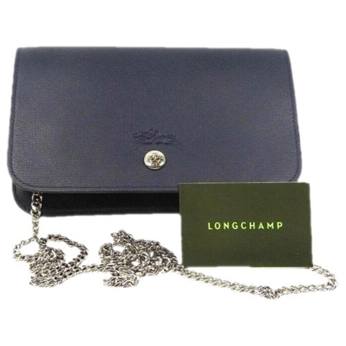 Pre-owned Longchamp Leather Wallet In Blue