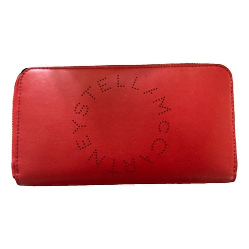 Pre-owned Stella Mccartney Vegan Leather Clutch Bag In Red