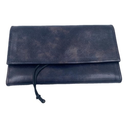 Pre-owned Mjus Leather Wallet In Blue