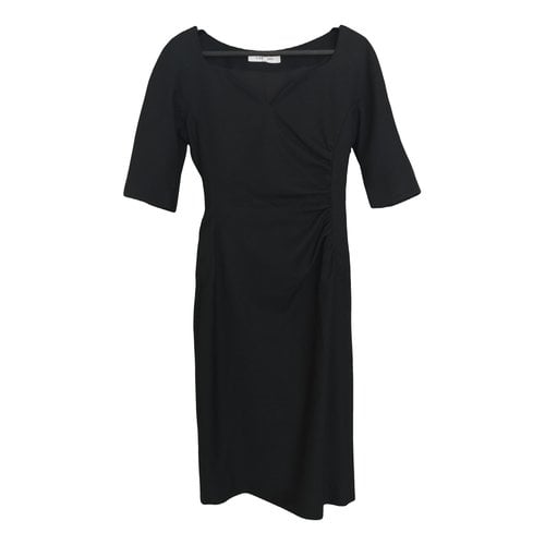 Pre-owned Lk Bennett Wool Mid-length Dress In Black