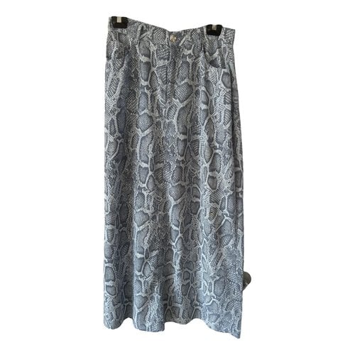 Pre-owned Ena Pelly Maxi Skirt In Blue