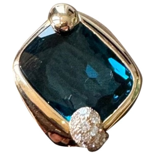 Pre-owned Pomellato Ritratto Pink Gold Ring In Blue
