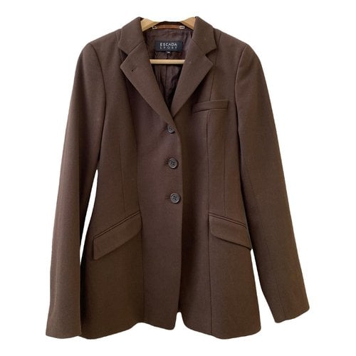 Pre-owned Escada Suit Jacket In Brown