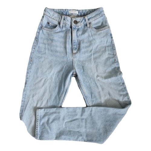 Pre-owned Sandro Trousers In Blue