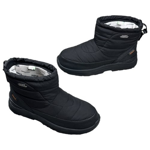 Pre-owned Suicoke Cloth Boots In Black