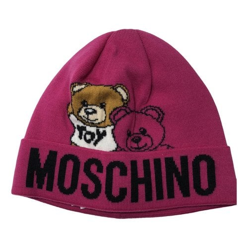 Pre-owned Moschino Wool Hat In Pink