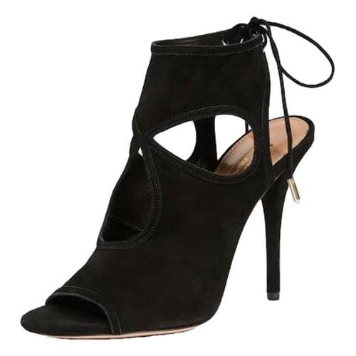 Pre-owned Aquazzura Sexy Thing Heels In Black