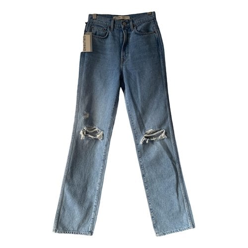 Pre-owned Grlfrnd Straight Jeans In Blue