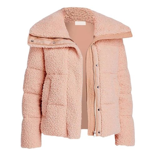 Pre-owned Hugo Boss Faux Fur Puffer In Pink
