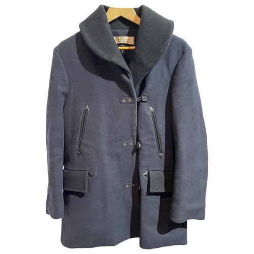 Pre-owned Marni Wool Coat In Blue