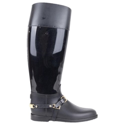 Pre-owned Jimmy Choo Patent Leather Boots In Black