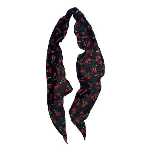 Pre-owned Saint Laurent Silk Scarf In Red
