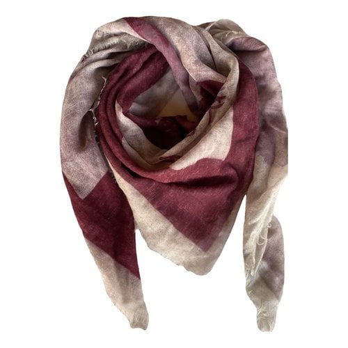 Pre-owned Marc O'polo Wool Scarf In Burgundy