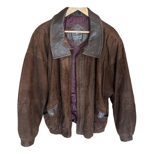 Pre-owned Rabanne Leather Jacket In Brown