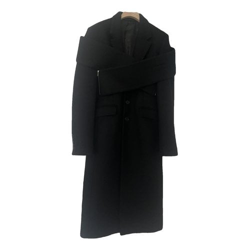 Pre-owned Gmbh Wool Coat In Black