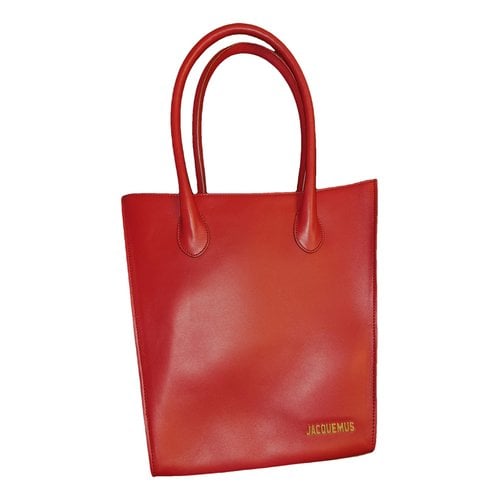 Pre-owned Jacquemus Le Baya Leather Handbag In Red