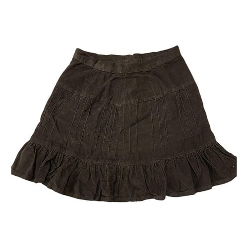 Pre-owned Miu Miu Velvet Mini Skirt In Brown