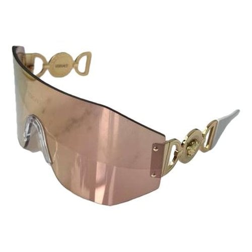 Pre-owned Versace Aviator Sunglasses In Pink