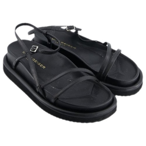 Pre-owned Kurt Geiger Leather Sandals In Black