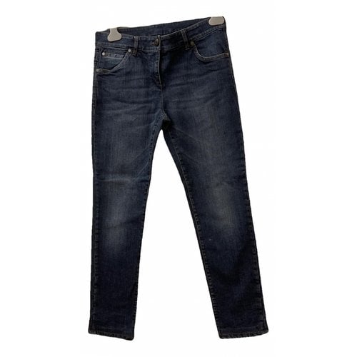 Pre-owned Brunello Cucinelli Slim Pants In Blue