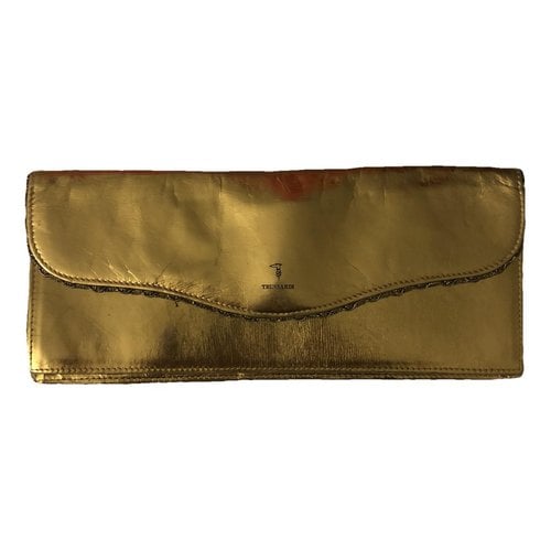 Pre-owned Trussardi Leather Handbag In Gold