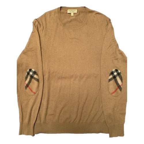 Pre-owned Burberry Cashmere Pull In Camel