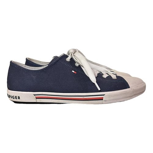 Pre-owned Tommy Hilfiger Cloth Low Trainers In Blue