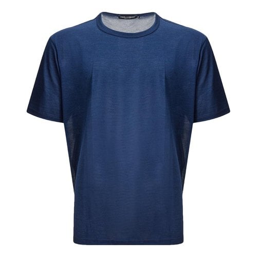 Pre-owned Dolce & Gabbana Silk T-shirt In Blue