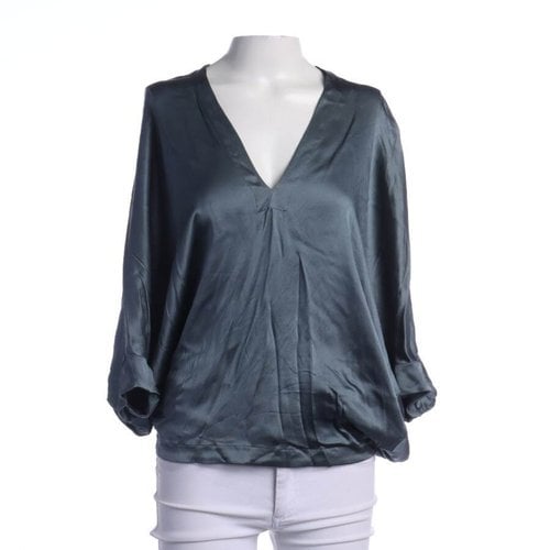 Pre-owned Gucci Silk Blouse In Grey