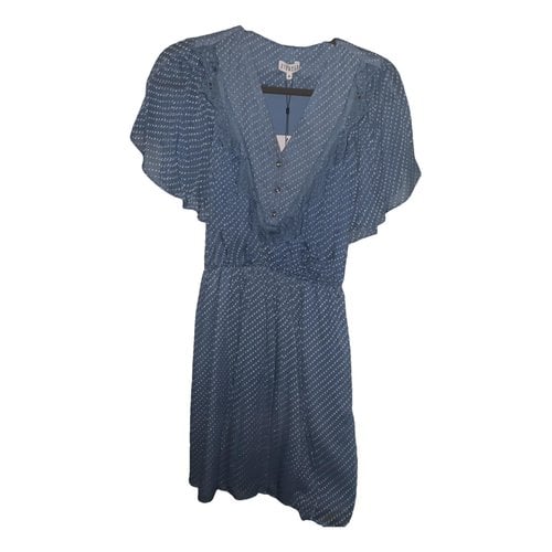 Pre-owned Claudie Pierlot Silk Mid-length Dress In Blue