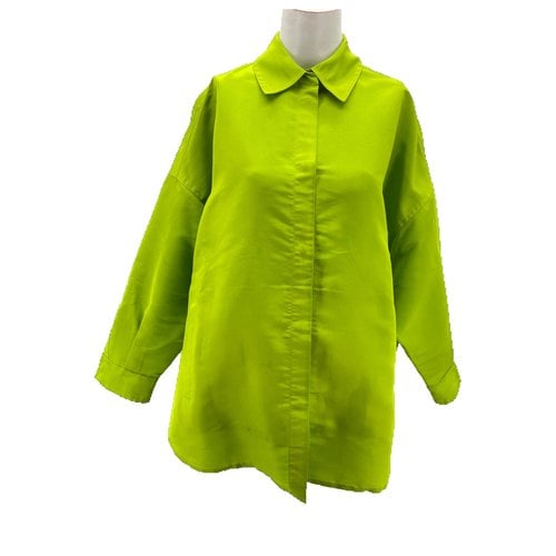 Pre-owned Valentino Silk Shirt In Green