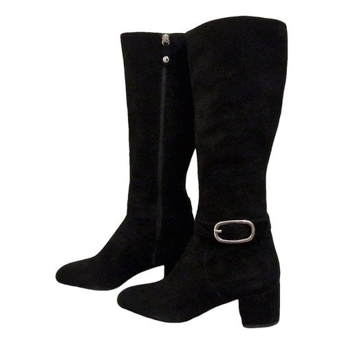 Pre-owned Liujo Riding Boots In Black