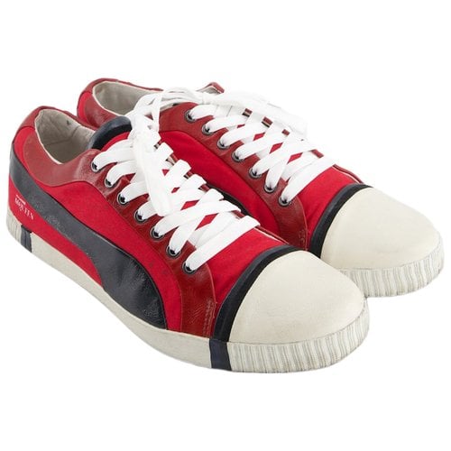 Pre-owned Alexander Mcqueen Cloth Trainers In Red