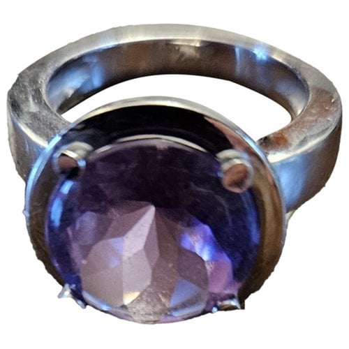 Pre-owned Poiray White Gold Ring In Purple