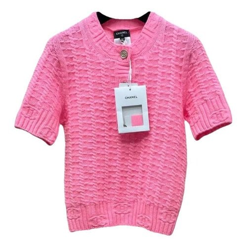 Pre-owned Chanel Cashmere T-shirt In Pink