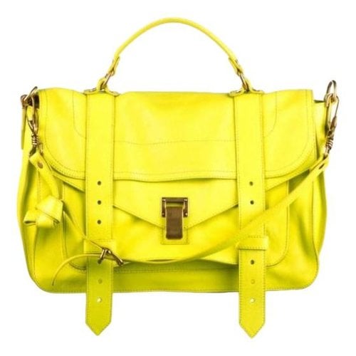 Pre-owned Proenza Schouler Ps1 Leather Handbag In Yellow