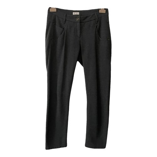 Pre-owned Brunello Cucinelli Straight Pants In Grey