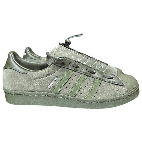 Pre-owned Adidas X Neighborhood Low Trainers In Khaki