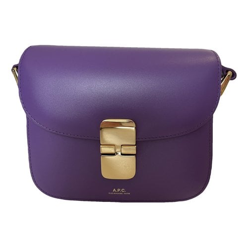 Pre-owned Apc Leather Crossbody Bag In Purple