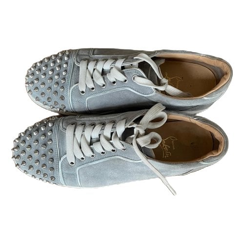 Pre-owned Christian Louboutin Trainers In Grey