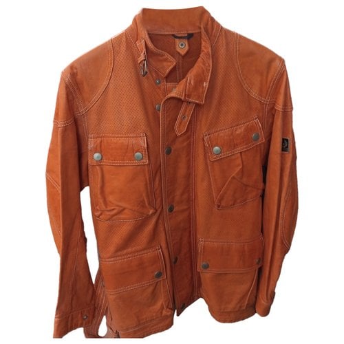 Pre-owned Belstaff Leather Vest In Orange