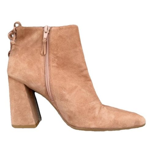 Pre-owned Stuart Weitzman Western Boots In Pink