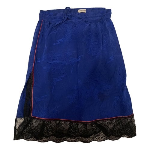 Pre-owned Zadig & Voltaire Silk Mid-length Skirt In Blue