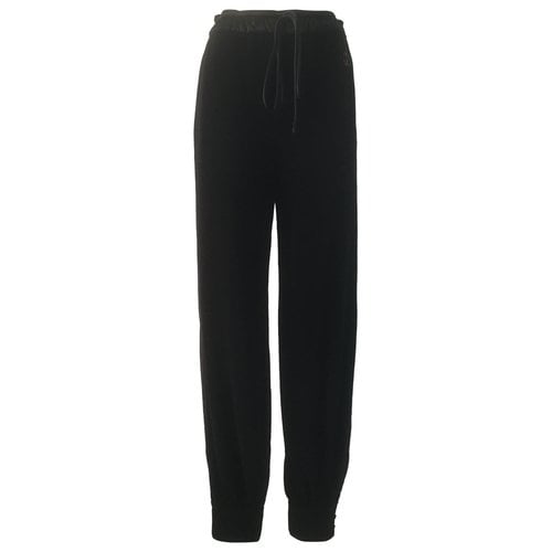 Pre-owned Gucci Velvet Trousers In Black